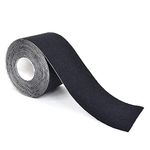 Kinesiology Tape Pro Athletic Sports. Knee, Ankle, Muscle, Kinetic Sport Dynamic, Physical Therapy. Strong-Rock Breathable h2o Resist Cotton.Roll,Uncut,2in x 16.4ft.Bulk k -Black