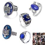 HJYZY 25 pcs Vampire Ring Fashion Vampire Diaries Daylight Walking Signet Damon's Ring Caroline Forbes Ring Elena Daylight Ring Sticker Set