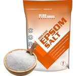 PSN Organic Vegan Epsom Salt 500g 100% Natural FCC Food Grade Magnesium Sulphate Epsom Salts for Bath Bombs Bath Soak Bathing Spa