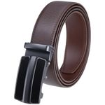 Labnoft Men's Pu Leather Auto Lock Belt (Brown,BELT-035-MT-Brown)