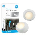 GE White Rotating LED Night Light, 2 Pack, Plug-in, 360Ã‚° Directional, Dusk-to-Dawn, UL-Listed, Ideal for Bedroom, Bathroom, Nursery, Hallway, 31533, 2 Count