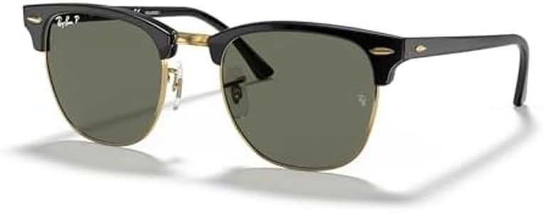 Ray-Ban RB3016 901/58 49MM Black/Gold/G-15 Green Polarized Square Sunglasses for Men for Women