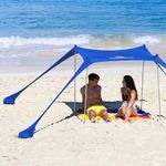 Sun Ninja - 2 Person Beach Tent - Royal Blue