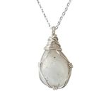 NEW Designs by Nature Gems Moonstone Necklace, June Birthstone Necklace, Adjustable Silver Chain 20-24 Inches, Healing Crystal Necklace, Handmade in Canada
