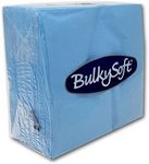 Paper Serviettes Soft Napkins 33x33cm 2PLY BulkySoft Solid Colours Choose Colours (Light Blue)