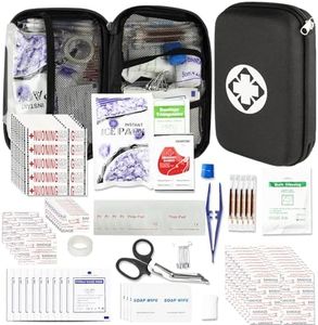 276Pcs First-Aid Kit Emergency-Kit Home-Car - First Aid Kits Emergency Kit Home Essentials for Dorm Room First-Aid Kit Emergency Necessities for Boat Hiking Skating, Black YIDERBO