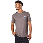 Smartwool Men's Sport 150 Two Peaks Graphic T-Shirt Regular Fit Sparrow Heather, Medium