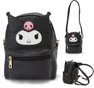 EVESKY Kawaii Backpack for Girls Anime Mini Backpack Cute PU Bag Shoulder Bag For Girl Cosplay, Black, Daypack Backpacks