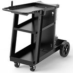 YESWELDER 3-Layer Welding Cart for TIG MIG Welder and Plasma Cutter, Tilt-Table Large Storage 360° Rolling Welding Trolley