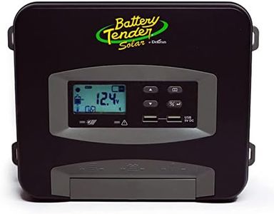 Battery Tender 50 AMP Solar Panel Controller - 12V / 24V / 36V / 48V PWM - Dual USB Port and LCD Status Indiscator Screen - Suitable for Lead Acid, AGM, Gel, and 12 Volt Lithium Batteries - 021-1177