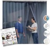Acepunch Clear Kit PVC Smooth Plastic Strip Door Curtain 121cmx213cm Standard Clear Waterproof Commercial Walk in Freezers Warehouse Garage Gate Doorway Clean Rooms Heavy Duty Vinyl AP1173