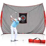 Golf Practice Net 12X10 ft (3.6X3 m) Golf Hitting Nets Driving Range Indoor Outdoor Golf Training Aids with Target Carry Bag