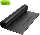 Powr Labs Exercise Mats (Super Thick 6mm, 30x71) Gym Mat Bike Mat Indoor Cycling, Treadmill Mat, Gym Floor Mat, Stationary Bike Mat Indoor Bike Mat Works with Peloton Bike Mat Wahoo Kickr Nordictrack