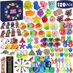 120 PCS Party Favors for Kids Treasure Prizes Box Toys, Goodie Bags Stuffers for Classroom Rewards, Birthday Gifts Toys, Treasure Chest Toys, Carnival Prizes Christmas Gifts for Kids 3-5 6-8 8-12