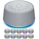 SoundLegend White Noise Sleep Sound Machines 25 Sounds 10 Colors Light 32-Level Volume 5 Timers for Home Travel Gift Adjustable Brightness Memory Function Compact