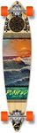 Yocaher Beach Series Complete Pintail Skateboards Longboard Cruiser w/Black Widow Premium 80A Grip Tape Aluminum Truck ABEC9 Bearing 70mm Skateboard Wheels (Complete - Pintail - 02 - Wave Scene)