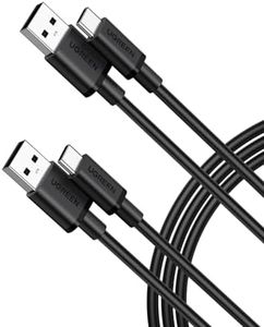 UGREEN USB A to USB C Cable [2M, 2-Pack], CarPlay and Android Auto USB to USB C Fast Charging Cord Compatible with iPhone 17 Pro Max/16/15, Galaxy S26 S25 S24, Pixel 10 9, Moto, LG, Switch