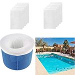 Pool Skimmer Socks, Pool FilterSaver Socks Net, Savers for Filters, Baskets and Skimmers, Ideal Skimmers Cleans Debris and Leaves for InGround and Above Ground Pools (10pcs)