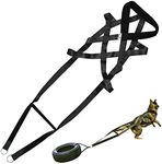 PET ARTIST Dog Sled Weight Pulling Training Harnesses for Large Work Dogs Behaviors Training, Dog Pulling Sledding Harnesses for Weight Pulling,Canicross,Ski-Joring Black