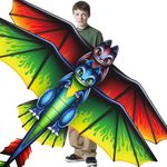 YongnKids Kites for Children, Kites for Kids and Adults Beach Camp Trip Outdoor Activties Games, Kids Kite Easy to Fly- 4 5 6 7 8+ Year Old Boys Girls Gifts Easy to Carry (2P Flying Dragon Kite)