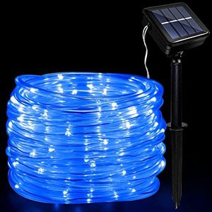JIMACRO Guirnalda LED Luces Exterior Solares, Luces de Cuerda Impermeables IP65 12m 100LEDs con 8 Modos de Iluminación, Luz de Hadas de Cuerda para Decoración Navideña Jardín Fiesta