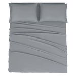 Mejoroom Full Size Sheets - 1800TC Luxury Full Sheets with 16 Inch Deep Pocket - Premium Bedding Collection - Soft, Breathable, Wrinkle, Fade & Stain Resistant - 4 Piece (Full, Gray)