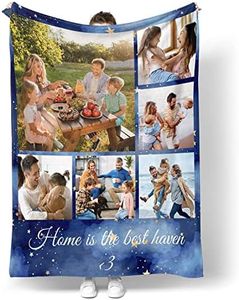 Easycosy Custom Blankets with Picture and Text, High-Definition Printed Personalized Blankets, Customized Photo Throw Blanket for Mom, Dad, Couple, Him & Her