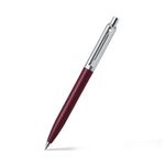 Sheaffer Sentinel E321 Burgandy Barrel Brushed Chrome Cap & Chrome Trim Ballpoint Pen | Personalized Pen with Name Engraved | Premium Ballpen Burgundy