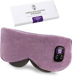 Aroma Season Heated Eye Mask, Cordless Warm Eye Compress, 4 Temperature Level, Light-Blocking, 1000mAh,Washable Design, Gifts for Men Women(Purple)