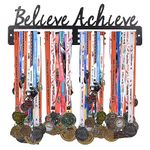 Sehaz Artworks Medal Holder for Wall | Medal Hangers for Wall | Medal Display Case | Wall Mount Medal Frame Holds Upto 24-30 Medals Black