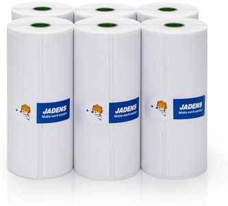 JADENS 6 Rolls Thermal Label Paper, 4×6'' Compatible with C10