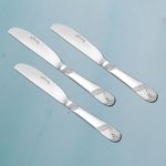 Parage 3 Pieces Premium Stainless Steel Butter Knife for Home & Kitchen, 4 mm Thick, Luxury Dining Tableware Gift, Jam Spreader, Spread Butter, Imperial Design