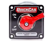 QuickCar Racing Products 55-010 Red 2-1/2" High x 2-1/2" Wide Handle Battery Master Disconnect Switch with Black Mounting Panel