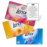 Tumble Dryer Sheets Lenor Spring Awakening, Summer Breeze, Sparkling Bloom Poppy & Top Tips Guide (Pack of 3 plus Guide), 34 Count (Pack of 3)