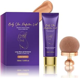 Tattoo Cover Up Makeup Waterproof,Body Coverage Perfector with Brush,Leg & Body Makeup Waterproof No Transfer,Scar Concealer,Long-Lasting Buildable Full Coverage for All Skin Tones (Golden Radiance)
