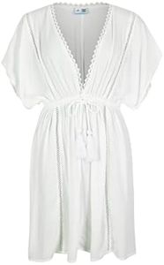 O'NEILL Mona Beach Cover UP Vestido Informal, Mujer, 11010 Snow White, Regular