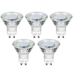 Lepro GU10 LED Bulbs Warm White 2700K, 4W 325lm Spot Light Bulbs, 50W Halogen Spotlight Equivalent, Energy Saving GU10 LED Lightbulbs, 100° Wide Beam, Non-dimmable, Pack of 5