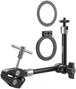 SmallRig Magic Arm Clamp w/ 1/4" Screw, Phone Mount for Magsafe & Magnetic Adapter Ring, 11 Inches Integrated Magic Arm for iPhone, for Android, for Action Cameras/LCD Monitor/LED Lights - 5604