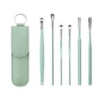 Lmyzcbzl Ear Wax Remover, 6 Pcs Kit Stainless Ear Wax Removal, Portable Ear Cleaning Set, Earwax Cleaner Tool