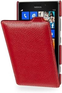 StilGut UltraSlim Genuine Leather Case for Nokia Lumia 925, red