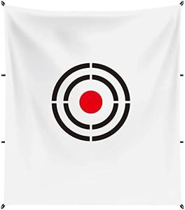 Sharellon 5x6 Inch Golf Practice Target - Black & Red Bullseye Design | Heavy-Duty Nylon Training Aid for Golfers | Driving Range & Backyard Use