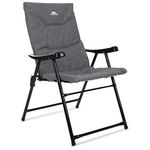 Trespass Folding Deck Chair Padded Camping Garden Fishing Steel Frame Foam Padded Seat Folding Chair Garden Chair 93x60x60cm Paddy