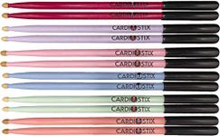 CardioStix Basic 4.5oz American Hickory Wood Cardio Drum Sticks w/Black Grips | For Drumming, Fitness, Aerobic Class, Exercises & Workouts | Non-Slip, Durable, Quality, For Men & Women (Mint)