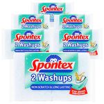 Spontex Non Scratch Washups Sponge Scourers - Pack of 6, Total 12