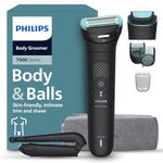 Philips Body Groomer 7000 Series - Trimmer for Men with 2D Flexing Head, Triple Protect Shave System, Interchangeable Heads, Intimate Trim & Shave, 100% Showerproof, 120 min. Runtime, Model BG7480/15