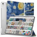 DuraSafe Cases iPad PRO 11 Inch 1st [ PRO 11 2018 1 Gen ] A1980 A1934 A2013 A1979 MTXN2HN/A MTXP2HN/A MTXR2HN/A Trifold Printed Hard Smart PC Transparent Back Cover - Starry Night