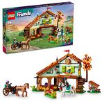 LEGO Friends Autumn’s Horse Stable 41745 Building Toy, Role-Play Fun for Kids Ages 7+, with 2 Mini-Dolls and 2 Horses, Carriage and Riding Accessories, A Gift Birthday Gift for Kids Who Love Horses