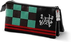 Demon Slayer Tanjiro-ECO Triple Pencil Case, Multicolour, 23 x 11 cm