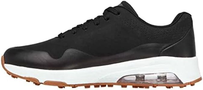 Skechers Men's Go Skech-air Dos Relaxed Fit Golf Shoe, Black/Gold, 10 US