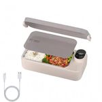 Electric Lunch Box,Rechargeable Compact Warmer,Cordless Heated Lunch Box with Stainless Steel Container | for Kids Boys Adults Men Women Work Travel School Meal Prep